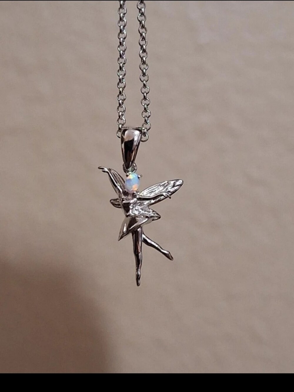 DOLIOX 925 Sterling Silver Women's Birthday Opal Ballerina/Ballet/Dancer
